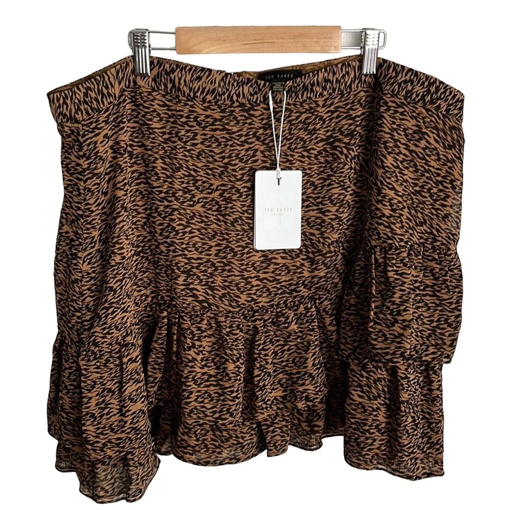 Ted Baker London Leaped Ruffle Mini Skirt Size US 16: Ted Size 6 NWT